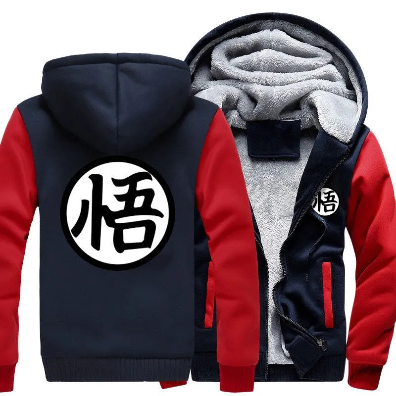 Autumn Winter Jackets Anime Sweatshirt Men Fashion Streetwear Fleece Hoodie Men's Sportswear Jacket