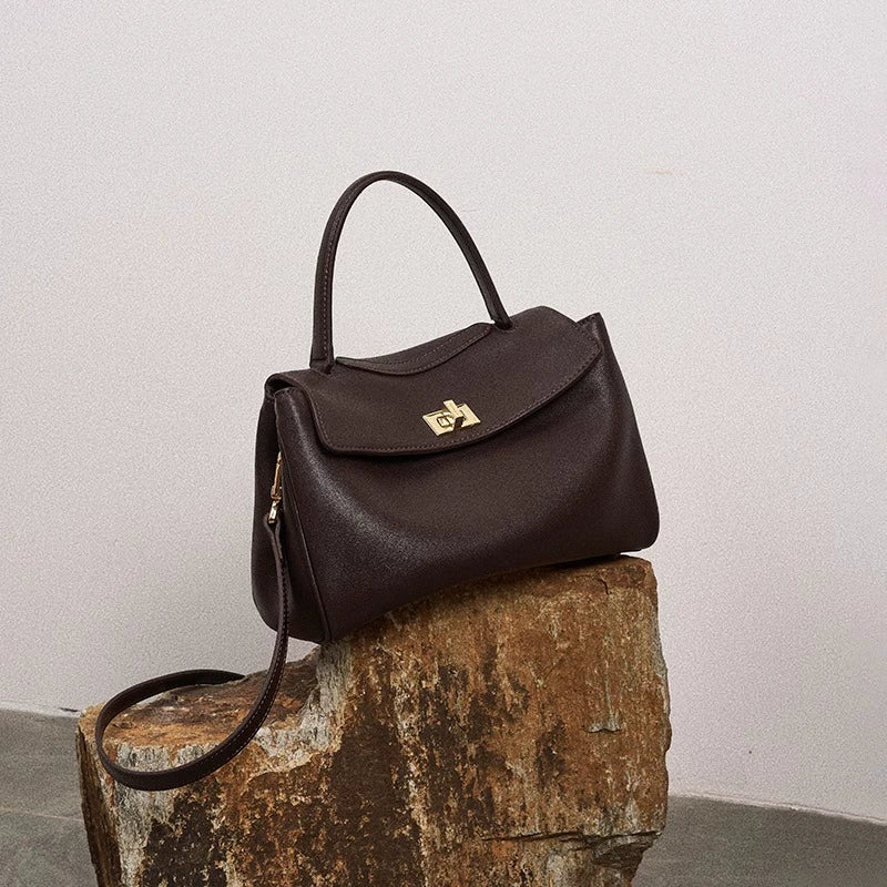 Soft Cowhide Handbag Women's Small Size 2025 New Arrival Genuine Leather Retro Bag Women's Fancy Shoulder Messenger Bag