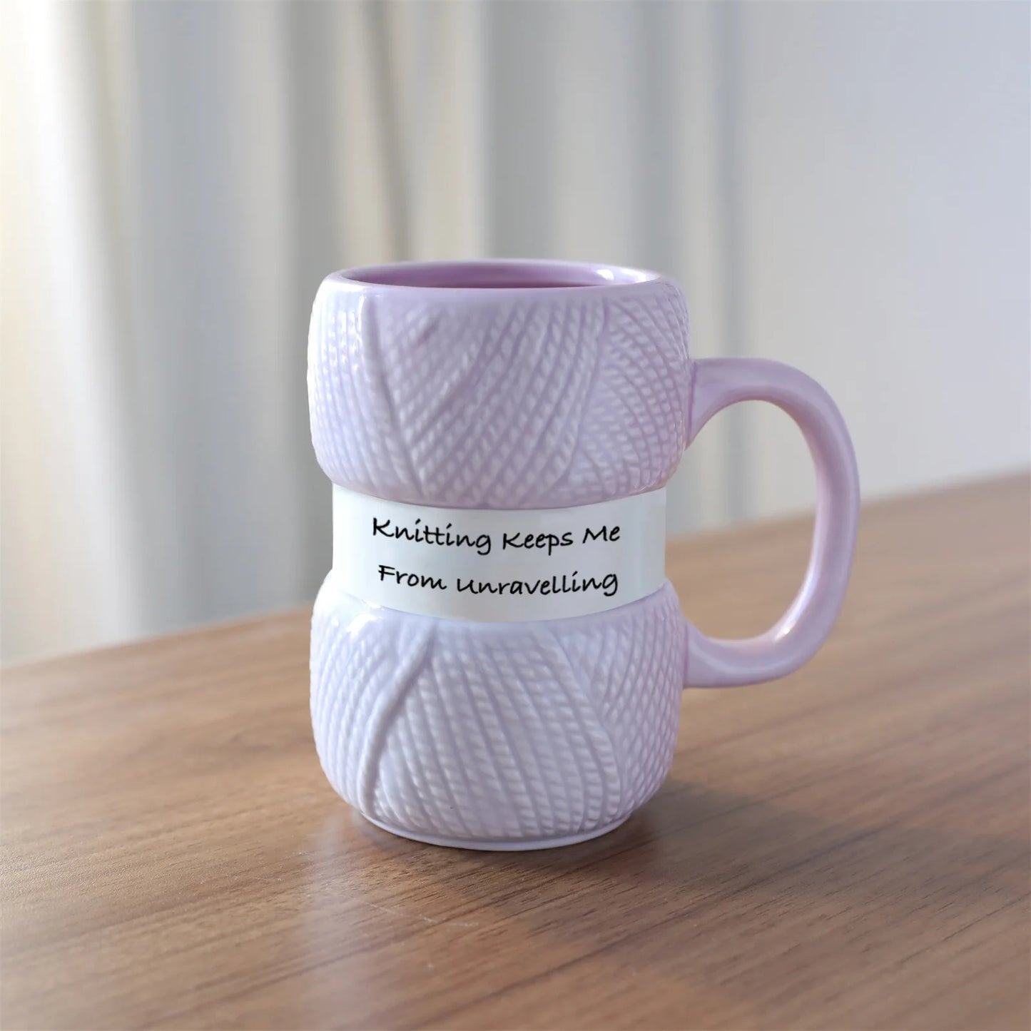 New Unique Knitting Style Mug 425ml Colorful Coffee Cup Insulated Water Cup Girl Christmas Holiday Gift Household Necessities