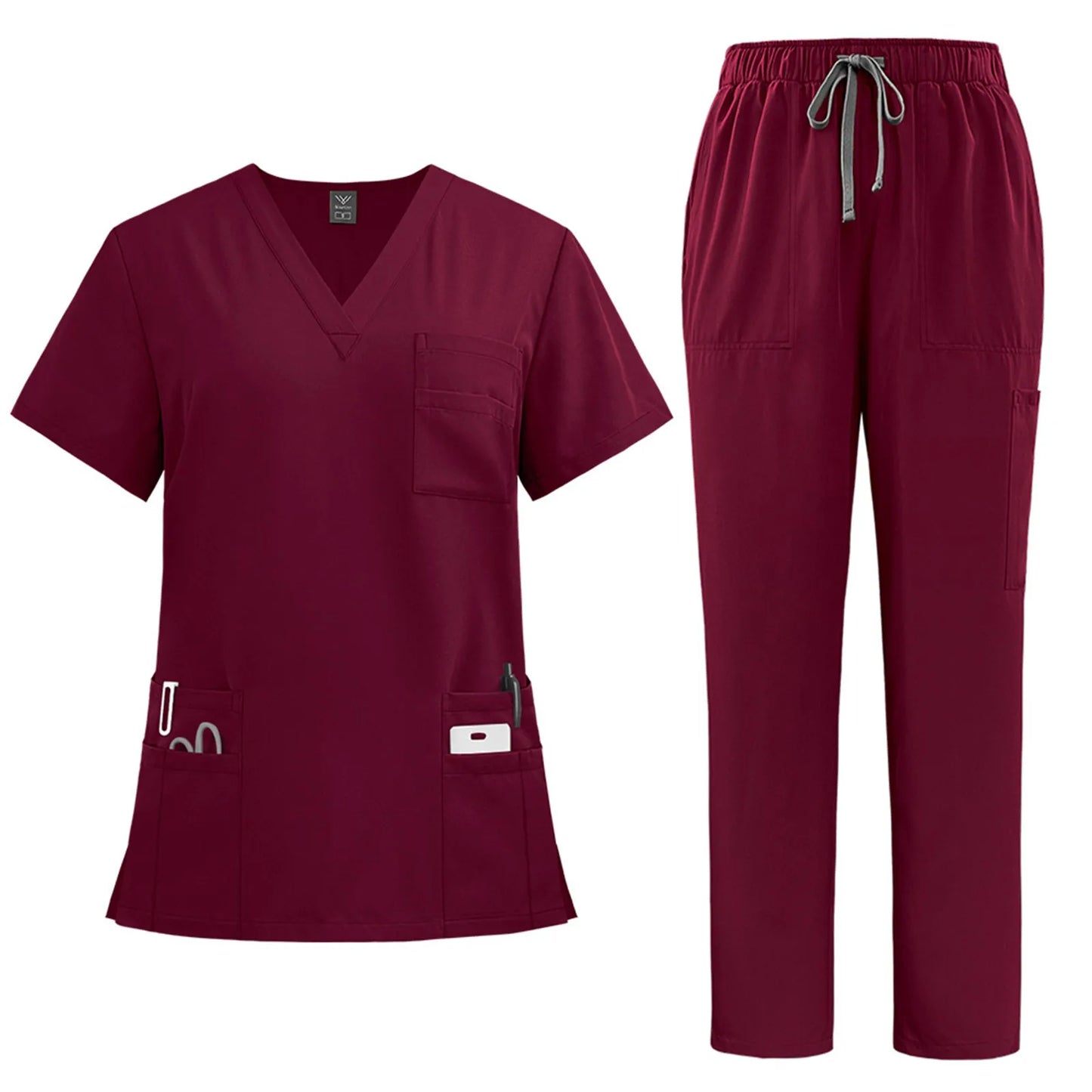 New Hospital Medical Scrub Suits Uniform Women Men Scrubs Set Beauty Work Clothes Nurse Accessories Dental Surgery Suit