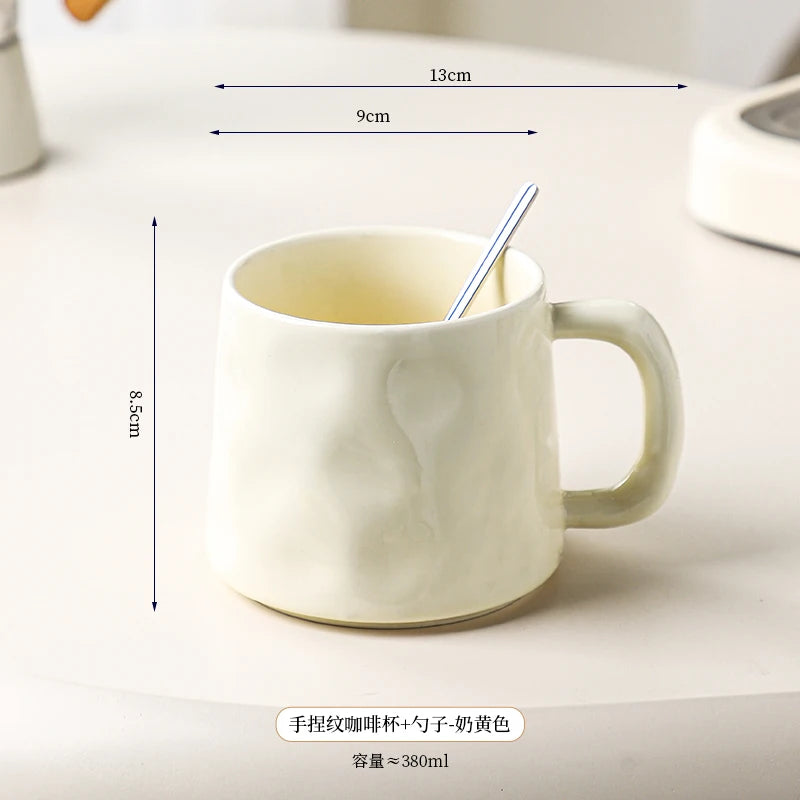 High-value Coffee Cups Large-capacity Mugs for Household Use, Afternoon Tea Cups, High-quality Coffee Special Cups, Lattes.