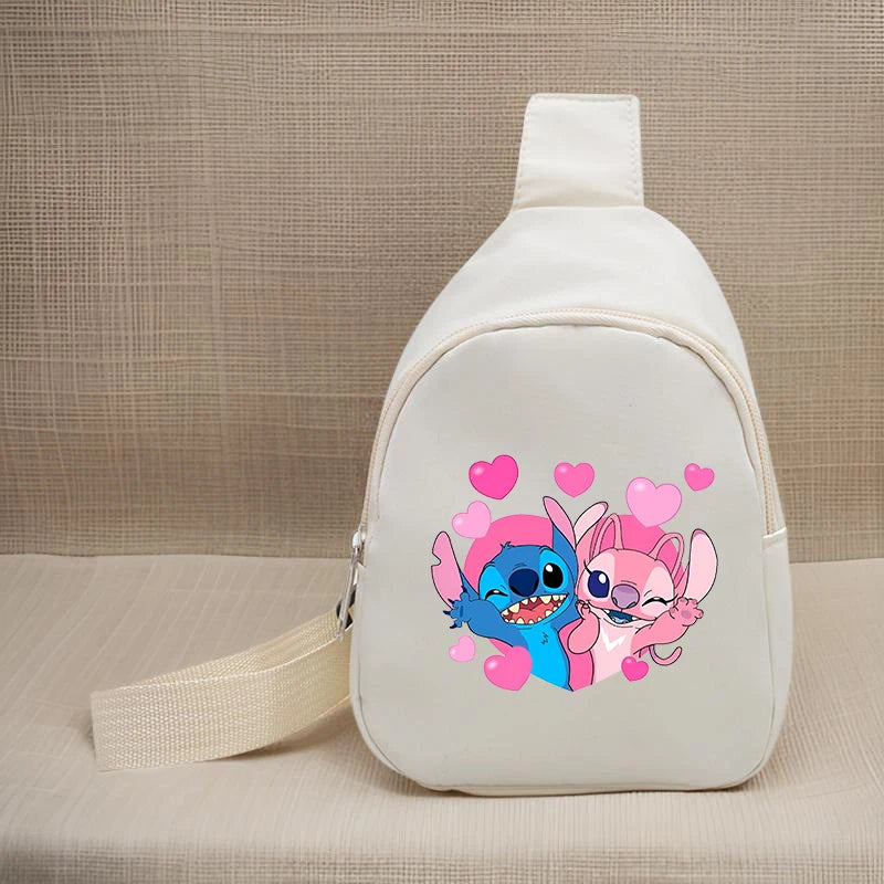 Stitch Crossbody Bag, Stylish Casual Sling Chest Bag, Small Shoulder Bag, Cartoon Print Coin Purse Everyday for Daily Travel Use