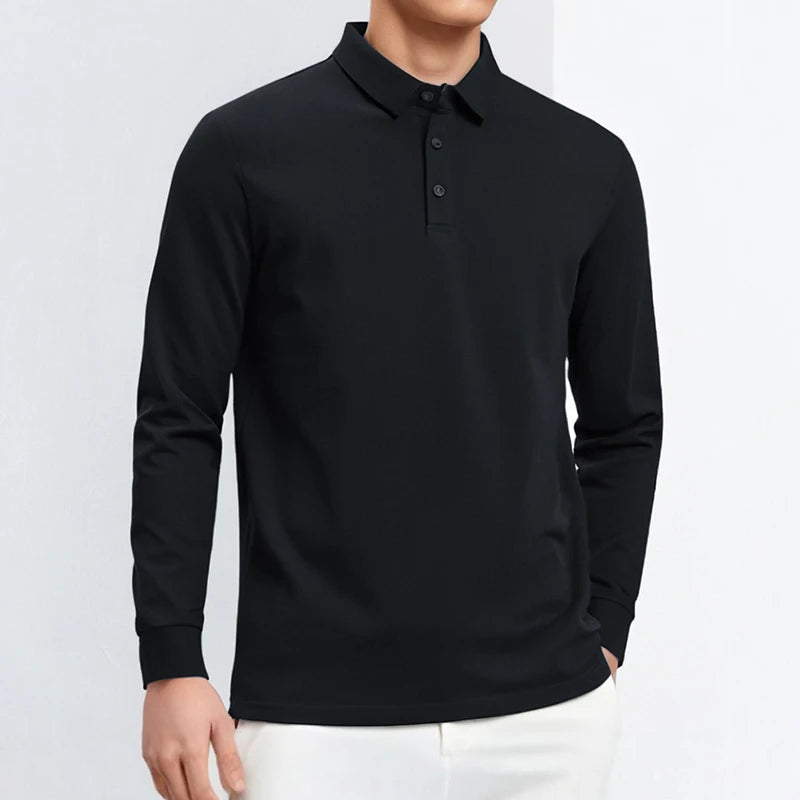 1XL-7XL Plus Size Men's Polo Shirts Long Sleeve Lapel Casual Breathable Comfortable Polo Shirt High Quality Male T-Shirt Clothes