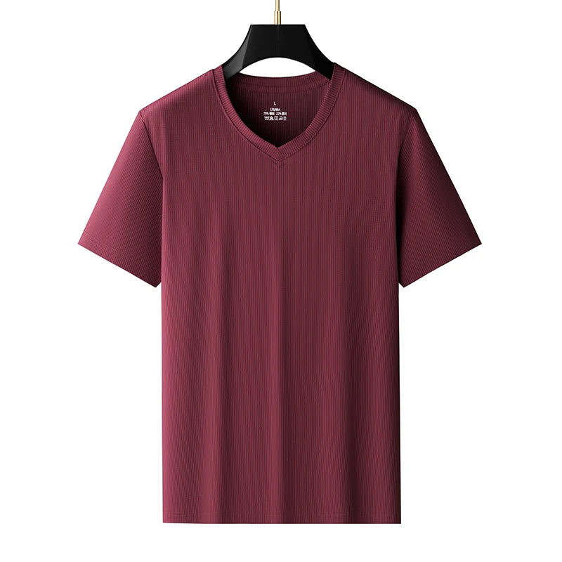 Plus Size 9xl 150kg T-Shirts Men Oversized Short Sleeve Tshirts 2025 Summer Quick Dry Men's T-Shirt Large Tee Tops 6xl 7xl 8xl