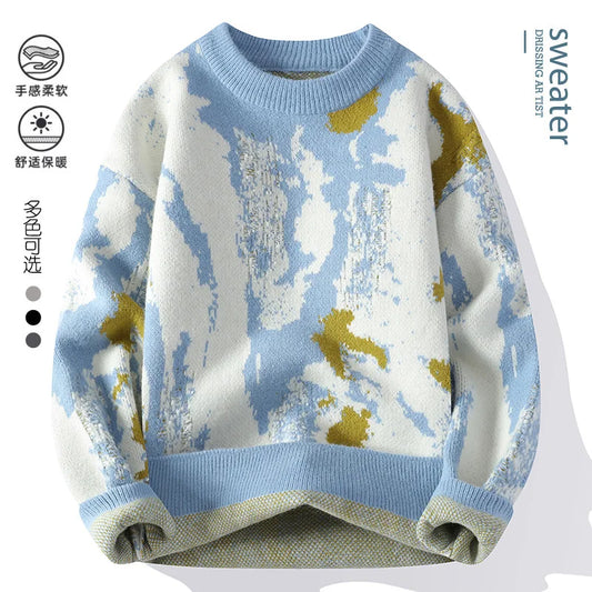 winter Men's Fashion casual Round Neck Warm sweater slim fit Sweaters Men sweater male Thicken Warm wool pullovers