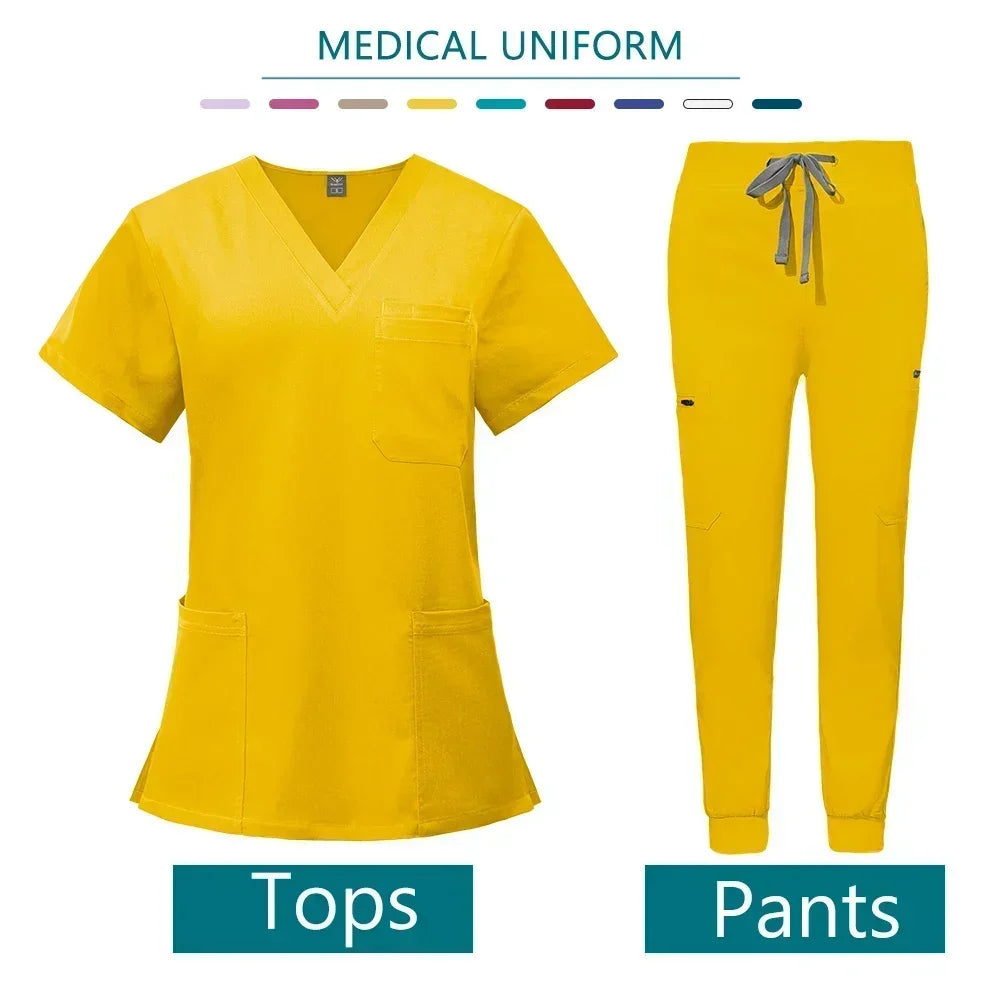 Nurse Uniform Woman Hospital Doctor Men's Medical Sweatshirt Nursing Pants Unisex Workshop Uniforms Beauty SPA Work Clothes New