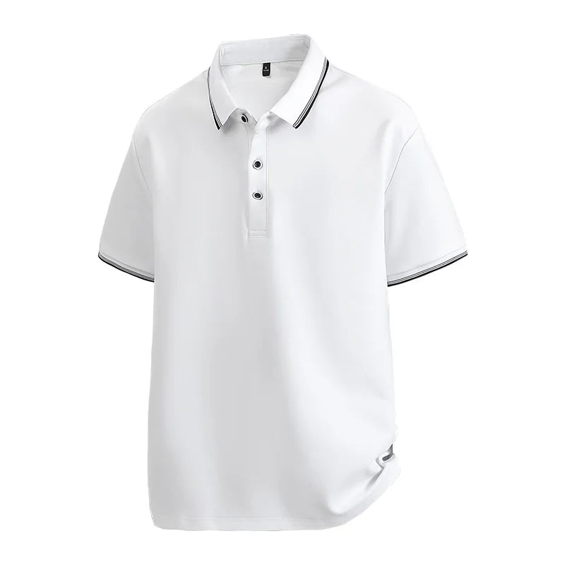 Oversized Men 7XL Polo Shirt 8XL 2025 Summer 95% Cotton Breathable Short Sleeve Collar Business Shirt Golf Man Top Clothes