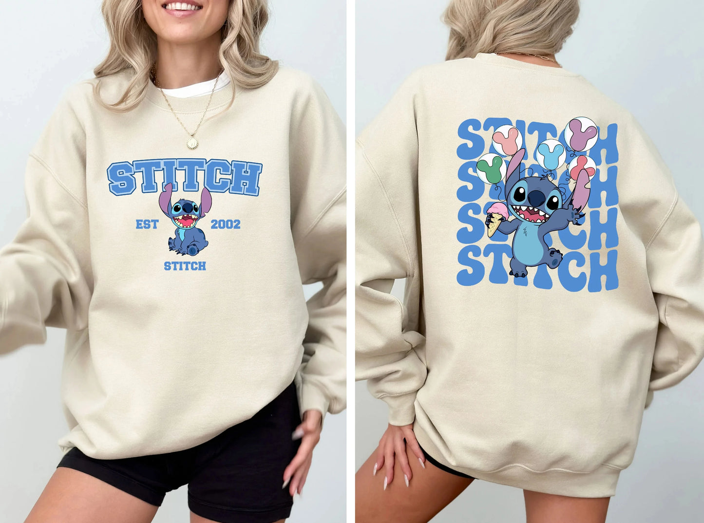 Stitch Est. 2002 Sweatshirt Stitch Sweatshirt Stitch Balloons Sweatshirt Stitch Snacks Sweatshirt Hoodie Stitch Lover