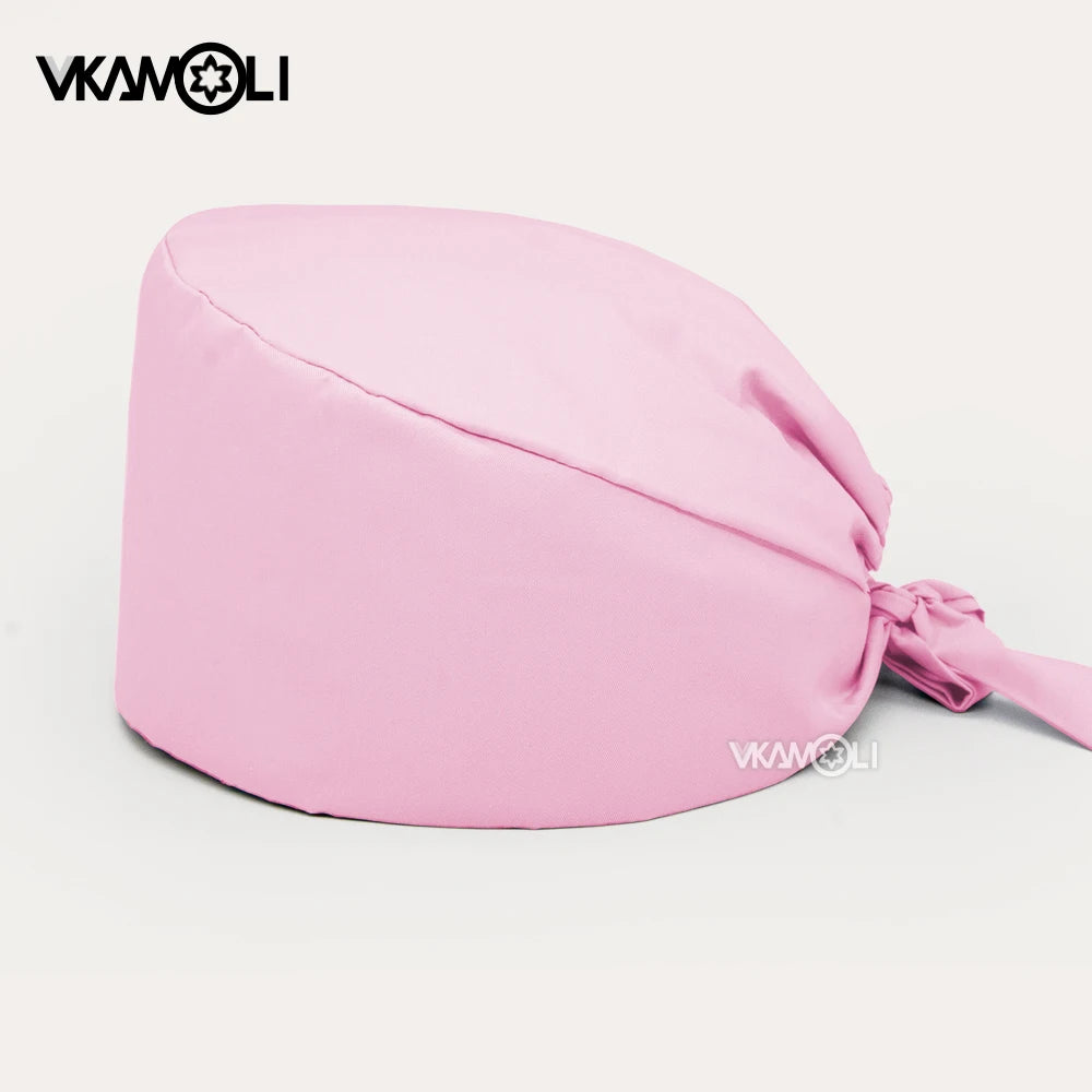 Solid color scrubs caps Pet Grooming Agency Work Scrubs Beauty Work Hats