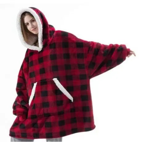 Winter Hoodies Sweatshirt Women Pullover Fleece Giant Oversized Blanket with Long Flannel Sleeves
