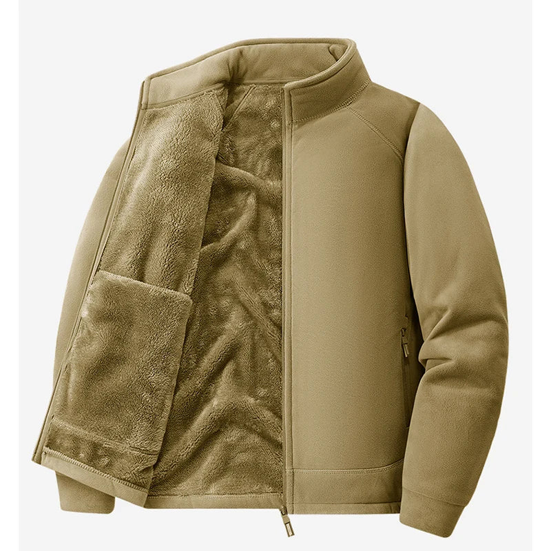 Winter Men Fleece Warm Jackets Mens Windproof Thick Jackets Parkas Coats Men Hooded Casual Outwear Jacket