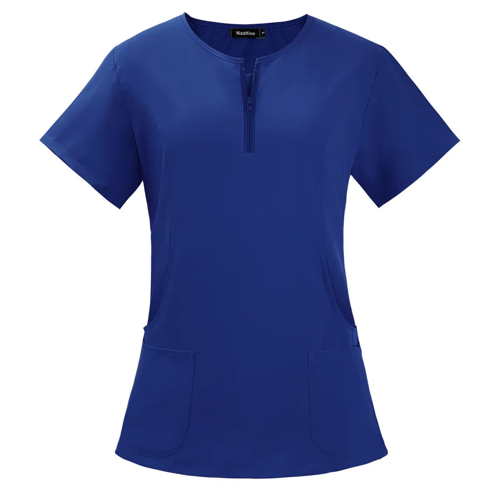 Surgical Uniforms Woman Scrub Set Medical Nurse Beauty Salon Workwear Clinical Scrubs Top + Pant Spa Doctor Nursing Tunic Suit