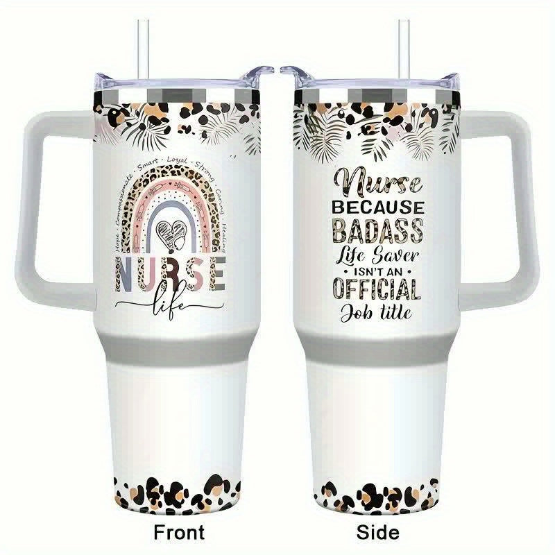 1pc, 40oz Insulated Nurse Tumbler - Keeps Drinks Scorching Hot or Icy Cold for Hours - Durable, BPA-Free, Easy to Clean, and Perfect Gift for Women Nurses, Nurse Practitioners, and Nursing Students on Christmas, Appreciation,