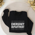 CS-222 Emergency Department Sweatshirt, Emergency Dept, ED ER Emergency Room Doctor Staff, Nursing Student, Nurse Week, Unisex Crewneck Sweatshirt