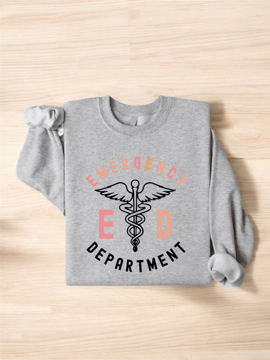 STM-1298 Emergency Department Sweatshirt, ER Nurse Gift Idea, Emergency Room Tech Sweatshirt, Future Nurse Sweater, Nursing School Graduate Cool Sweatshirt