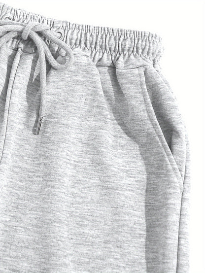 Two Pack Pants, Solid Drawstring High Waisted Sweatpants, Casual Every Day Pants, Women's Clothing