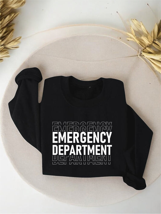 CS-222 Emergency Department Sweatshirt, Emergency Dept, ED ER Emergency Room Doctor Staff, Nursing Student, Nurse Week, Unisex Crewneck Sweatshirt
