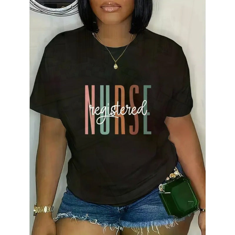 Registered Nurse RN - RN Nursing Hospital RN Staff Nurse T-Shirt Casual Short Sleeve Shirt