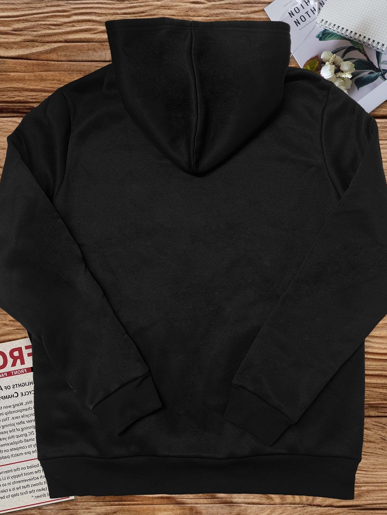 [1pc Plus Size Nurse Sweatshirt] [1pc Nurse Print Hooded Sweatshirt] 1pc Plus Size Men'S Casual Nurse Print Hooded Sweatshirt, 100% Polyester, Relaxed Fit, Non-Stretch, 250g/m² Knit Fabric, Printed Design