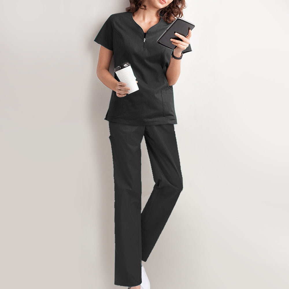 Professional Nurse & Surgeon Scrub Set - Comfort Fit, Short-Sleeve, with Pockets for Hospital & Operating Room Use