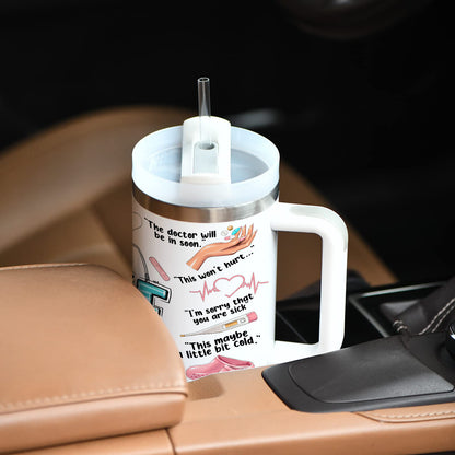 1pc Gift for Nurse 40oz Vacuum Insulated Water Bottle with Handle, Quencher Tumbler, 304 Stainless Steel, Keeps Cold for 24 Hours, BPA-Free, Portable Drinking Cup, for Car, Home, Office, Summer Winter Drinkware, Travel Access