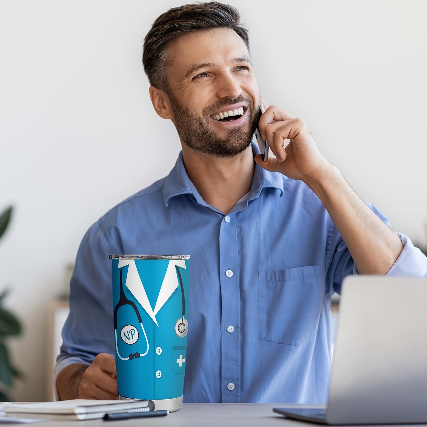 [Reusable Stainless Steel NP Tumbler] 20oz Stainless Steel Tumbler with Lid - Perfect Nurse Practitioner Gift, Reusable & Lead-Free, Ideal for Birthdays & NP Week Celebrations