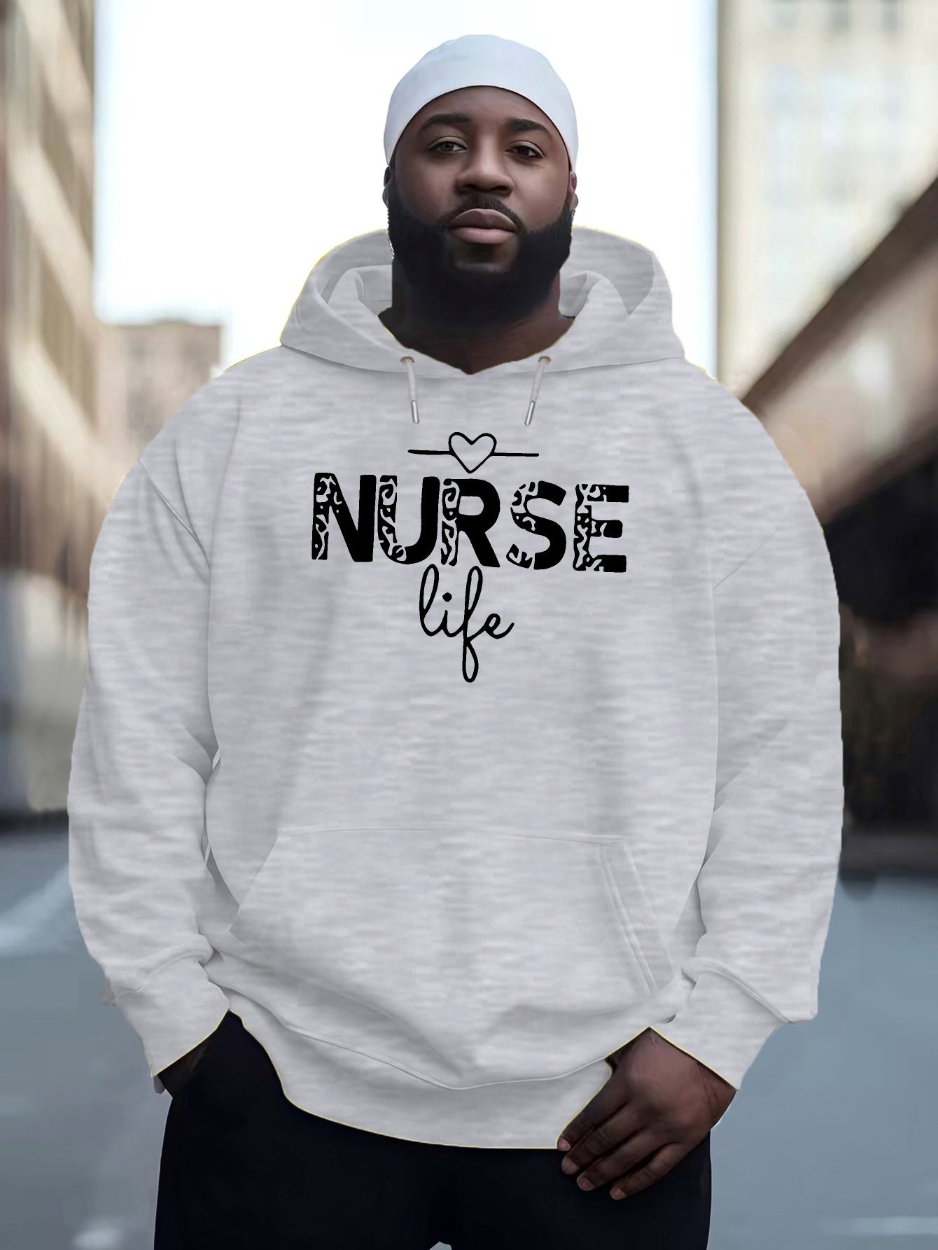 [New Autumn Fashion Brand Sweater] Nurse 2024 New Printed Autumn And Winter Plush Youth Versatile Spring And Autumn Style Plus Dalian Hat Fashion Brand Sweater