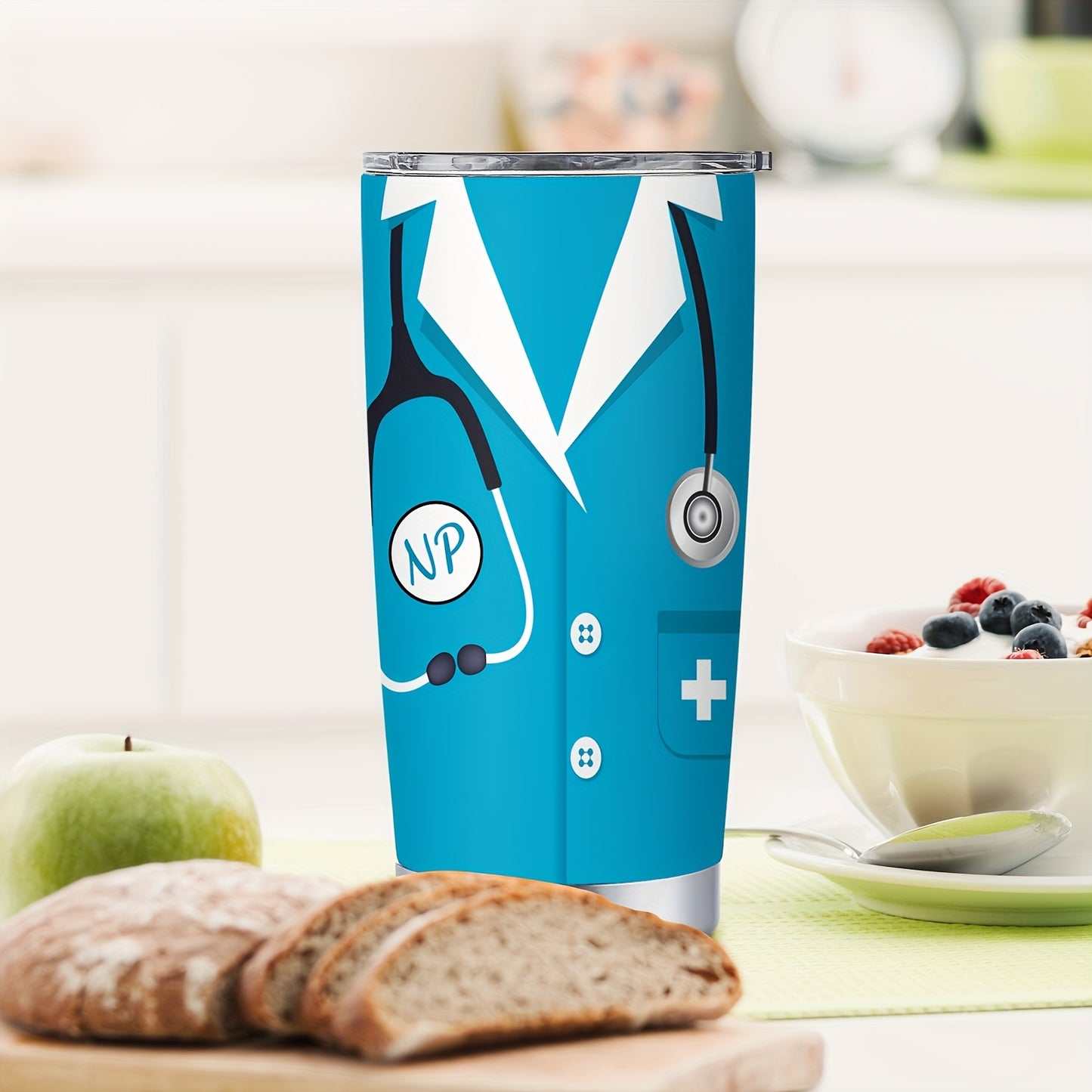 [Reusable Stainless Steel NP Tumbler] 20oz Stainless Steel Tumbler with Lid - Perfect Nurse Practitioner Gift, Reusable & Lead-Free, Ideal for Birthdays & NP Week Celebrations