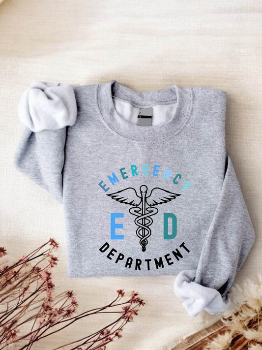 TT1581 Emergency Department Sweatshirt, Emergency Room Nurse Sweatshirt, Healthcare Worker Sweatshirt, Matching Nursing Crew Sweatshirt