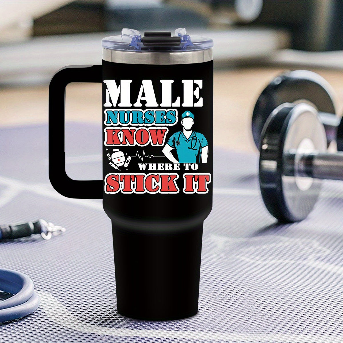 Best Nurse Gifts - 40 oz. Glass Tumbler Christmas Gift for Nurses, Aides - In My Nurse Era Thermos with Handle, Birthday Gift for Nurses, Dentists