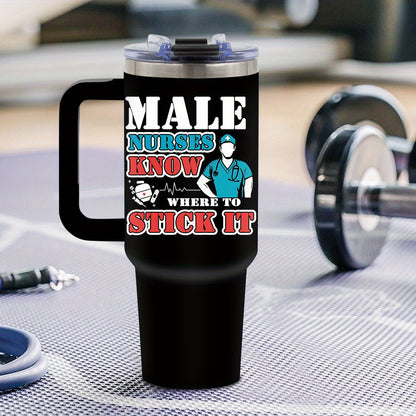 Best Nurse Gifts - 40 oz. Glass Tumbler Christmas Gift for Nurses, Aides - In My Nurse Era Thermos with Handle, Birthday Gift for Nurses, Dentists