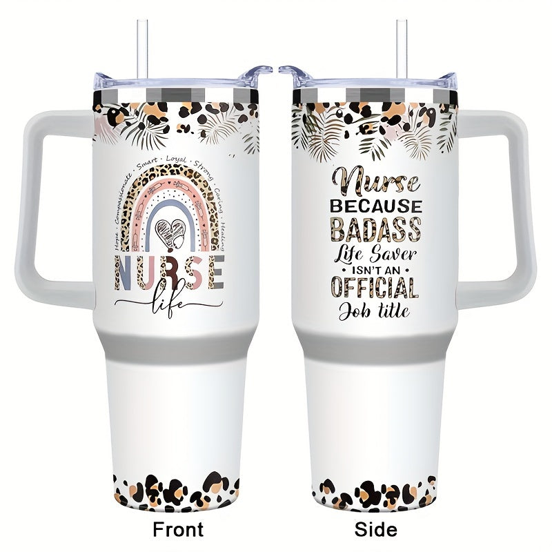 1pc, 40oz Insulated Nurse Tumbler - Keeps Drinks Scorching Hot or Icy Cold for Hours - Durable, BPA-Free, Easy to Clean, and Perfect Gift for Women Nurses, Nurse Practitioners, and Nursing Students on Christmas, Appreciation,