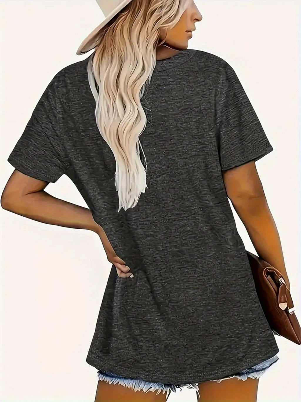 Crew Neck T-Shirt - Fashionable Womens American Nurse Memorial Day Gift Graphic Print T-Shirt - Casual Short Sleeve Crew Neck Top - Lightweight & Breathable for Spring & Summer Wardrobe