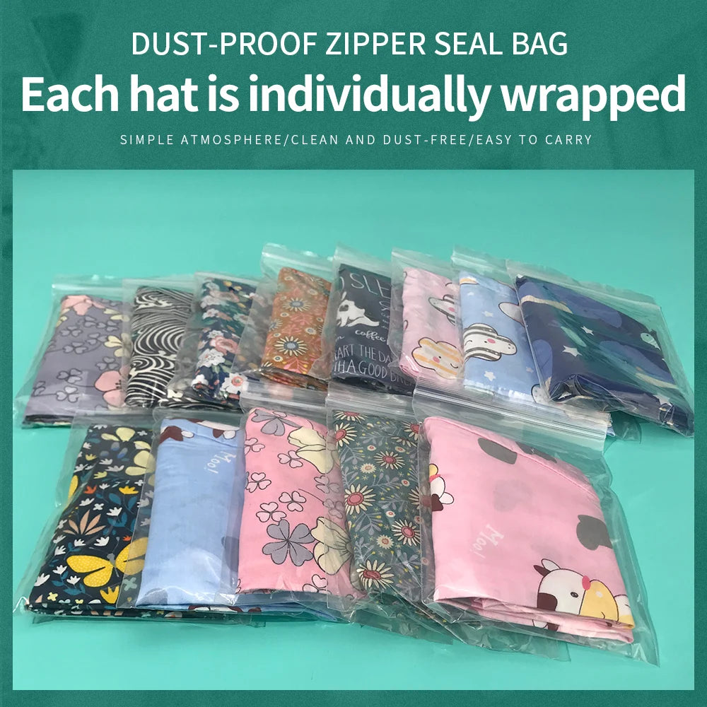 Pill Capsule Pattern Pink Scrubs Cap Female Nurse Medical Clinic Accessories Women's Operating Room Hat with Buttons Cotton Hats