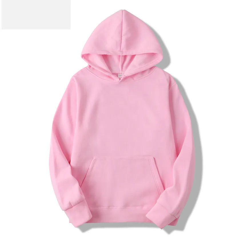 Hoodies Sweatshirts Men Woman Fashion Solid color Red Black Gray Pink Autumn Winter fleece