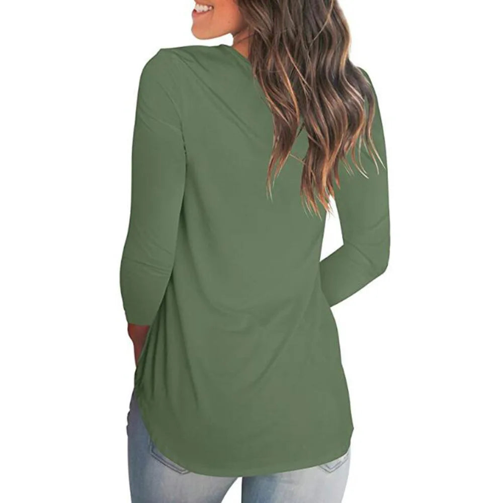 Plus Size S-5xl Summer Women Long Sleeve Women Top V-neck Long-sleeved Women T-shirt Female Oversized T-shirt Women Sexy Tops