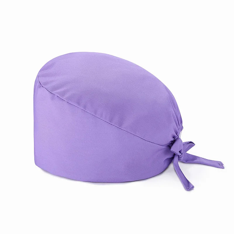 Unisex Scrub Nurse Hat Solid Color Adjustable Beauty Salon Care Cap Laboratory Pet Shop Nurse Doctor Working Caps