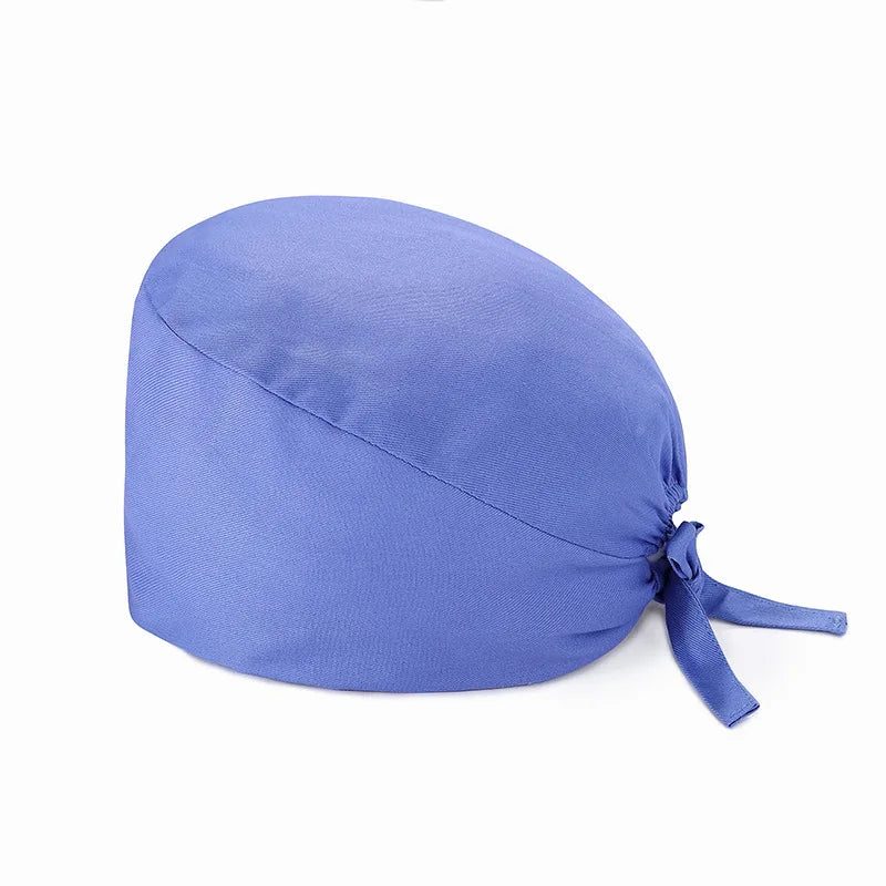 Unisex Scrub Nurse Hat Solid Color Adjustable Beauty Salon Care Cap Laboratory Pet Shop Nurse Doctor Working Caps