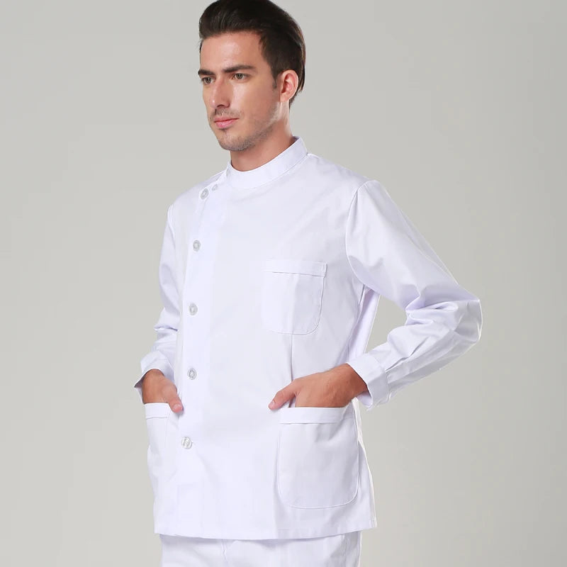 Clearance Scrub Set Uniform Solid Color Workwear Scrubs Uniforms Round Neck Women Men Working Suit Beautician Outfit Top Pant