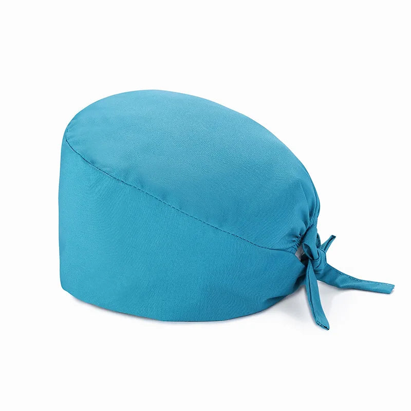 Unisex Scrub Nurse Hat Solid Color Adjustable Beauty Salon Care Cap Laboratory Pet Shop Nurse Doctor Working Caps
