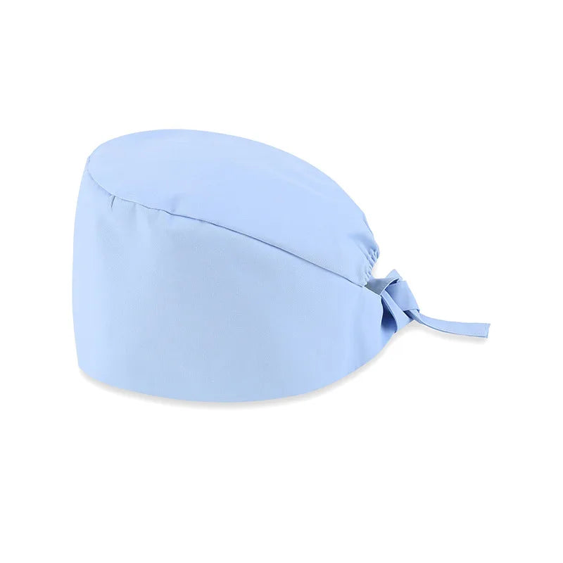 Unisex Scrub Nurse Hat Solid Color Adjustable Beauty Salon Care Cap Laboratory Pet Shop Nurse Doctor Working Caps