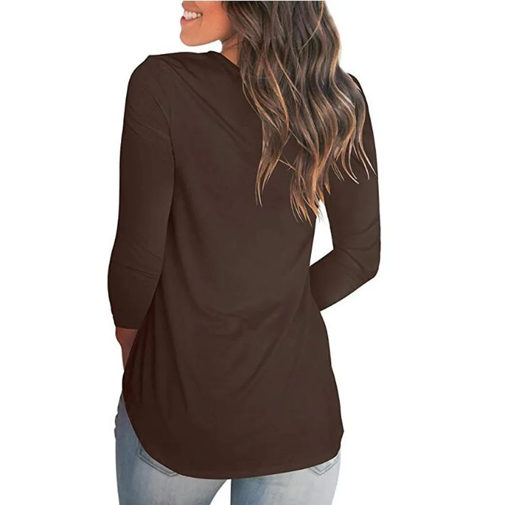 Plus Size S-5xl Summer Women Long Sleeve Women Top V-neck Long-sleeved Women T-shirt Female Oversized T-shirt Women Sexy Tops