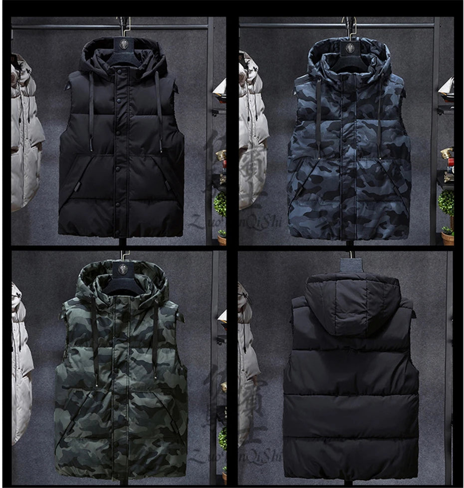 Camouflage Vest Men Fashion Sleeveless Jackets 7XL Plus Size Vests Spring Autumn Camo Vests Coat Male Big Size 7XL