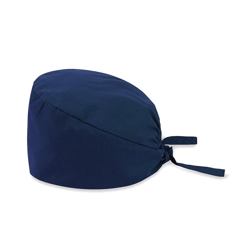 Unisex Scrub Nurse Hat Solid Color Adjustable Beauty Salon Care Cap Laboratory Pet Shop Nurse Doctor Working Caps