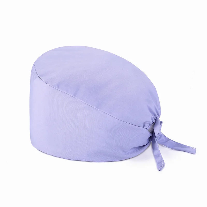 Unisex Scrub Nurse Hat Solid Color Adjustable Beauty Salon Care Cap Laboratory Pet Shop Nurse Doctor Working Caps