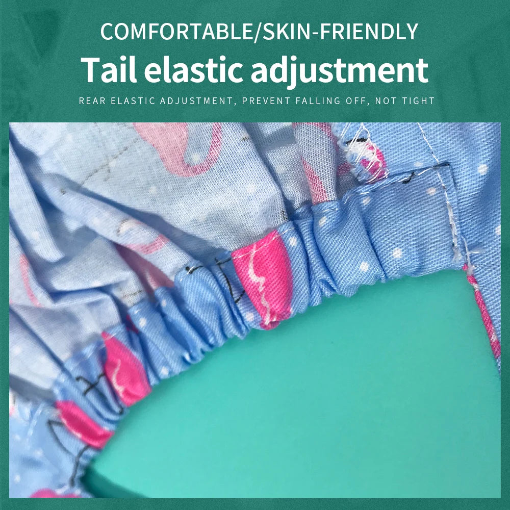 Pill Capsule Pattern Pink Scrubs Cap Female Nurse Medical Clinic Accessories Women's Operating Room Hat with Buttons Cotton Hats