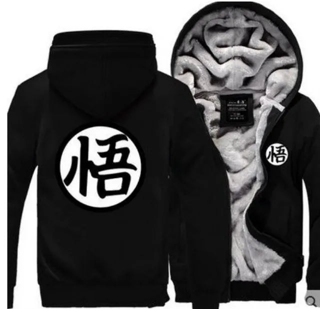 Autumn Winter Jackets Anime Sweatshirt Men Fashion Streetwear Fleece Hoodie Men's Sportswear  Jacket