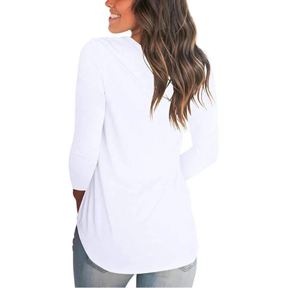 Plus Size S-5xl Summer Women Long Sleeve Women Top V-neck Long-sleeved Women T-shirt Female Oversized T-shirt Women Sexy Tops