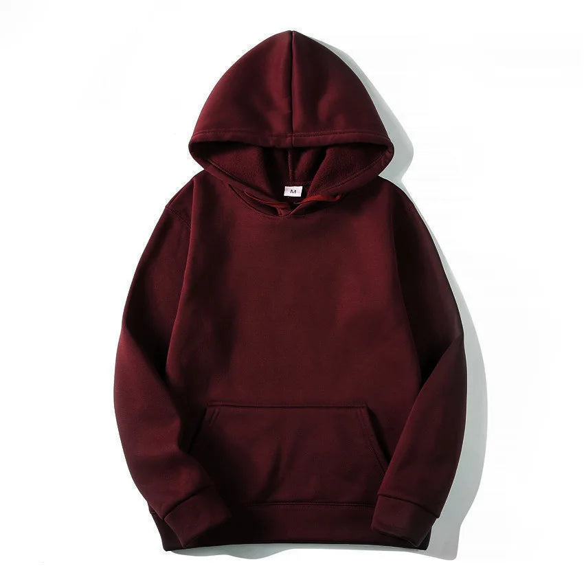 Hoodies Sweatshirts Men Woman Fashion Solid color Red Black Gray Pink Autumn Winter fleece