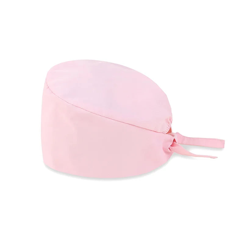 Unisex Scrub Nurse Hat Solid Color Adjustable Beauty Salon Care Cap Laboratory Pet Shop Nurse Doctor Working Caps